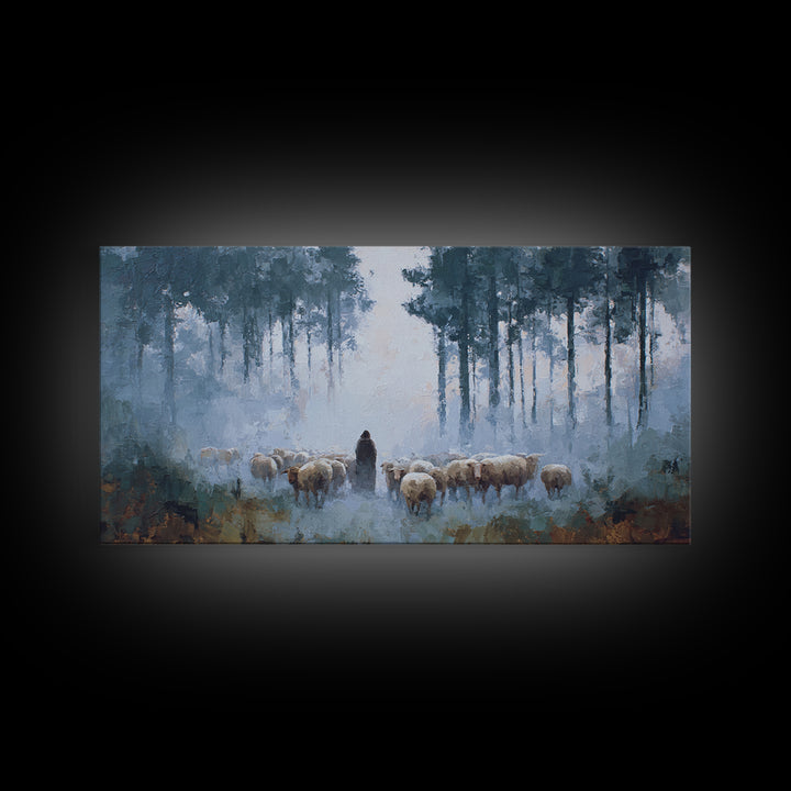 Shepherd’s Path – Framed Canvas Print – Christian Wall Art – Christian Art Canvas – Jesus Painting – Moody Christian Art – Christian Gift I