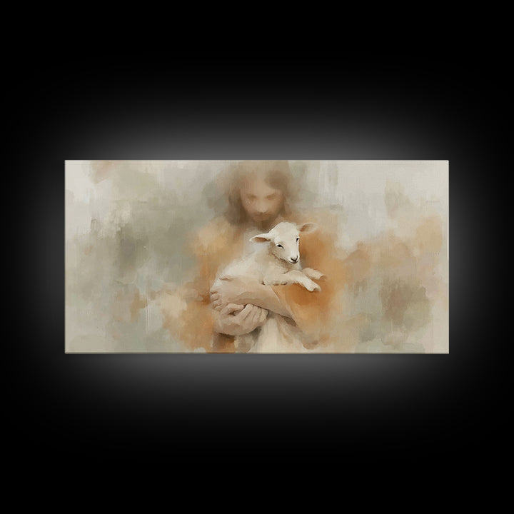 Arms Of Grace – Framed Canvas Print – Christian Art Canvas – Jesus Painting – Subtle Christian Art – Christian Wall Art – Christmas Art Pri