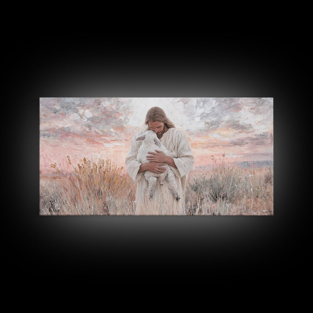 Light Of Compassion – Framed Canvas Print – Christian Wall Art – Jesus Painting – Christian Art Canvas – Vintage Christian Art – Christmas