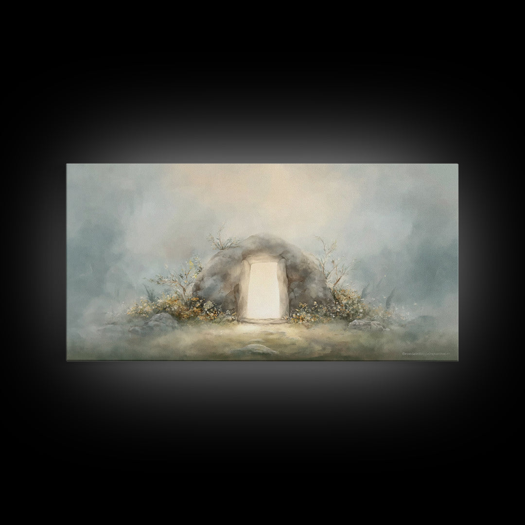 Eternal Dawn | Framed Canvas Print | Christian Art | Christian Wall Art | Jesus Painting | Large Christian Art | Christmas Art