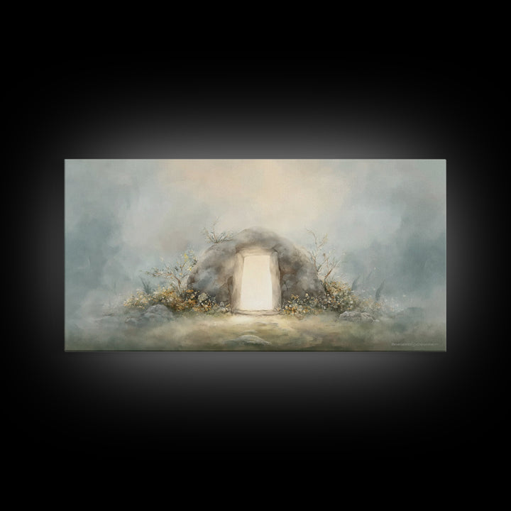 Eternal Dawn | Framed Canvas Print | Christian Art | Christian Wall Art | Jesus Painting | Large Christian Art | Christmas Art