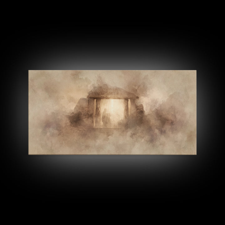 Holy Ascent | Framed Canvas Print | Christian Art Canvas | Christian Wall Art | Jesus Painting | Christian Christmas Art | Christian Gift
