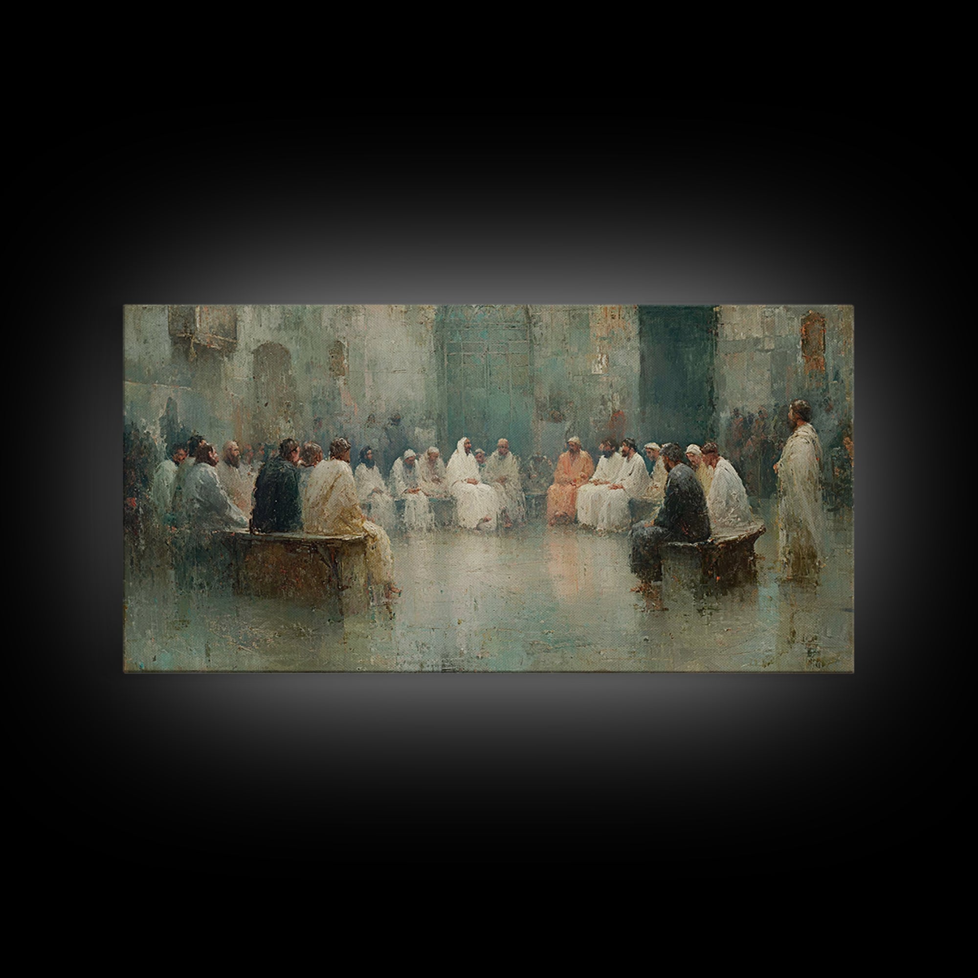 Circle Of Wisdom – Framed Canvas Print – Christian Wall Art – Christian Art Canvas – Jesus Painting – Modern Christian Art – Christian Gift