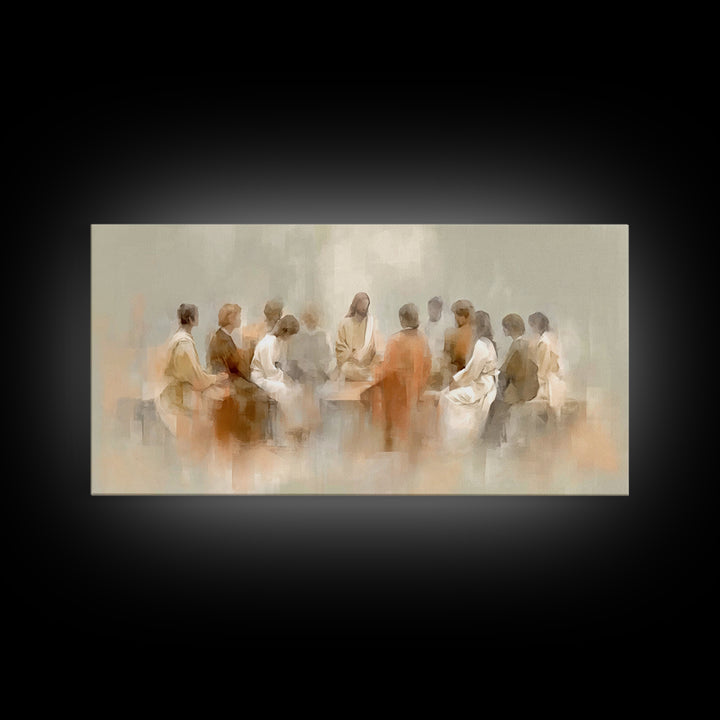 Table Of Light | Framed Canvas Print | Christian Art Canvas | Christian Wall Art | Jesus Painting | Minimalist Christian Art | Christian De