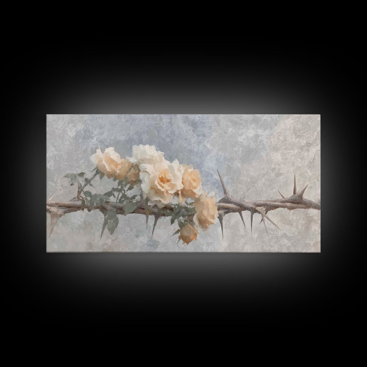Crown Of Hope | Framed Canvas Print | Christian Art Canvas | Christian Wall Art | Christian Decor | Subtle Christian Art | Christian Painti