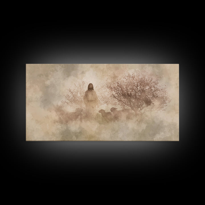 Shepherd Of Eternal Grace – Framed Canvas Print – Christian Wall Art – Jesus Art – Christian Decor – Christmas Art – Christian Gift Ideas