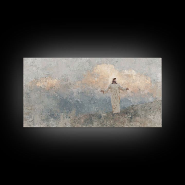 Grace On High Peaks – Framed Canvas Print – Christian Art Canvas – Jesus Wall Art – Christmas Art – Christian Decor For Home – Unique Chris