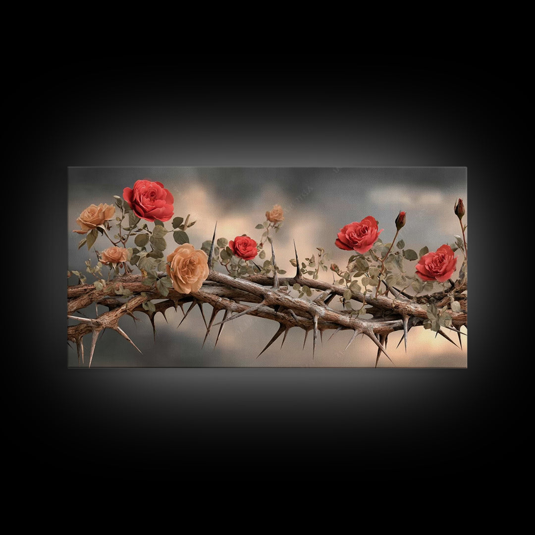 Heaven’s Bloom | Framed Canvas Print | Christian Art Canvas | Christian Wall Art | Christian Decor | Modern Christian Art | Christian Paint