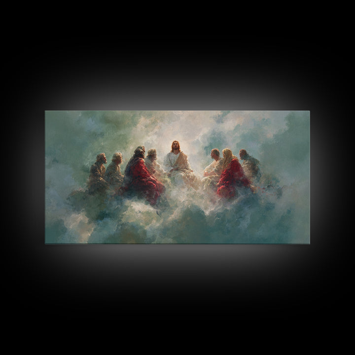 Heavenly Counsel – Framed Canvas Print – Christian Wall Art – Jesus Painting – Christian Art Canvas – Large Christian Art – Christian Gift