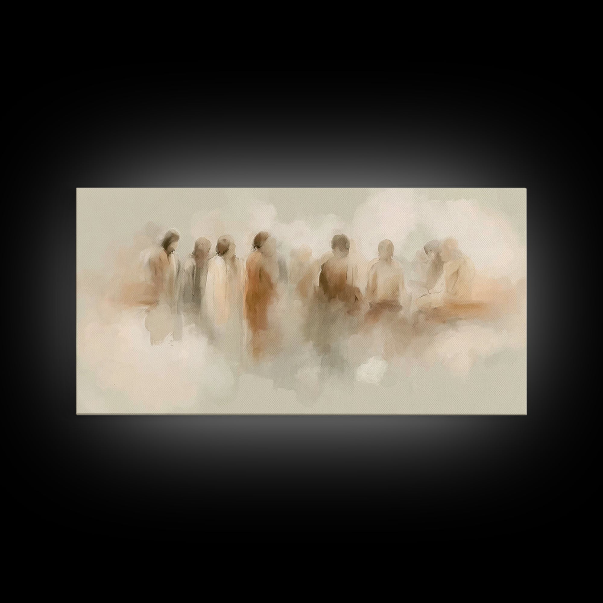 Glory In Gathering – Framed Canvas Print – Christian Wall Art – Jesus Canvas Art – Christian Decoration – Modern Christian Painting – Chris