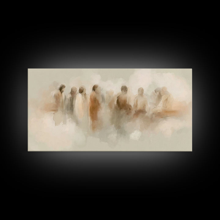 Glory In Gathering – Framed Canvas Print – Christian Wall Art – Jesus Canvas Art – Christian Decoration – Modern Christian Painting – Chris
