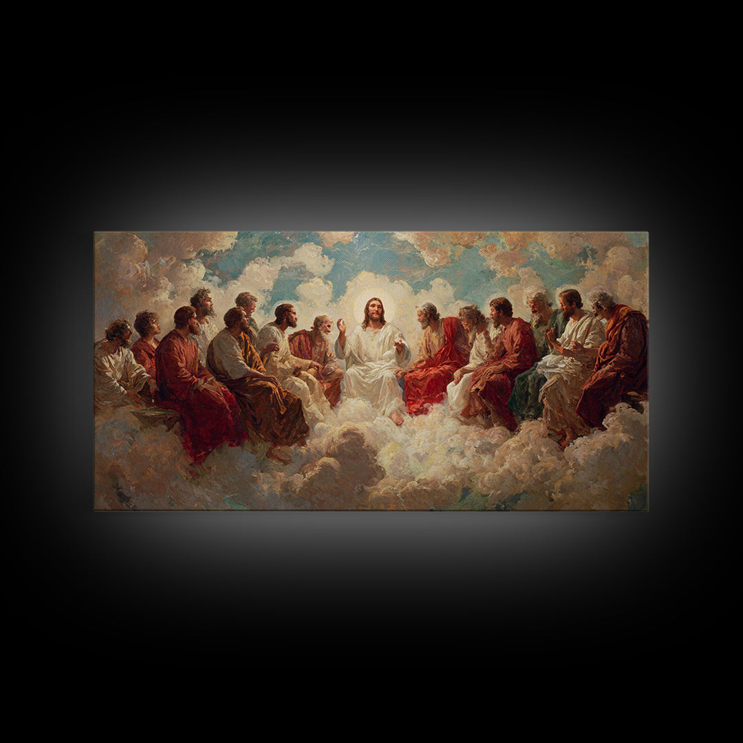 Rising In Radiance – Framed Canvas Print – Christian Wall Art – Jesus Painting Canvas – Christian Art Gift – Christian Christmas Art – Mode