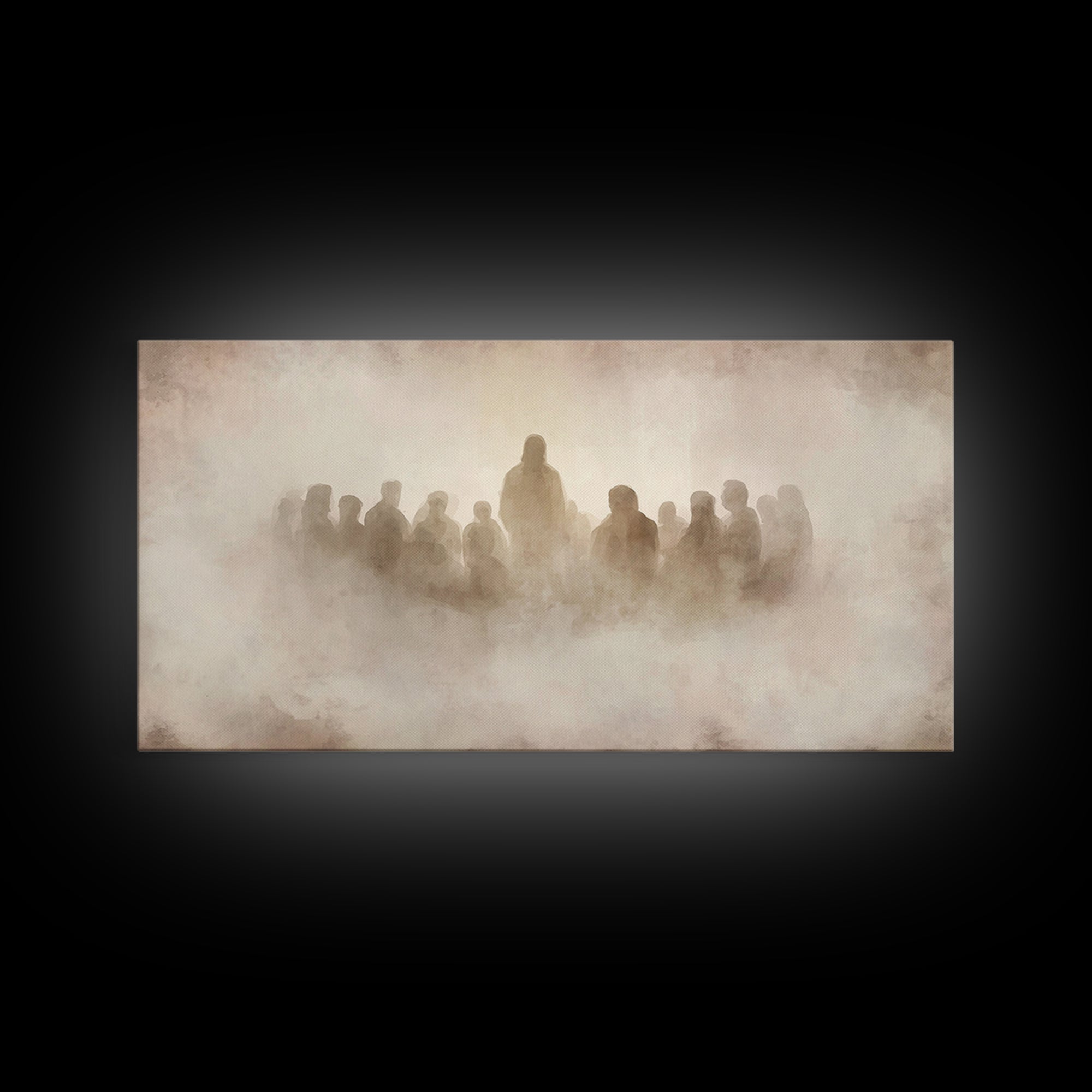 Gathered In Light – Framed Canvas Print – Christian Art Canvas – Christian Wall Art – Jesus Art Print – Christian Decoration – Modern Chris
