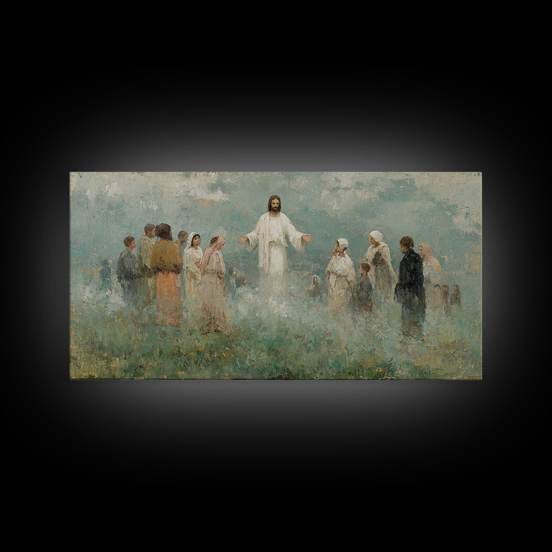 Holy Communion – Framed Canvas Print – Christian Art Print – Christian Wall Art – Jesus Canvas Art – Christian Art Gift – Large Christian P