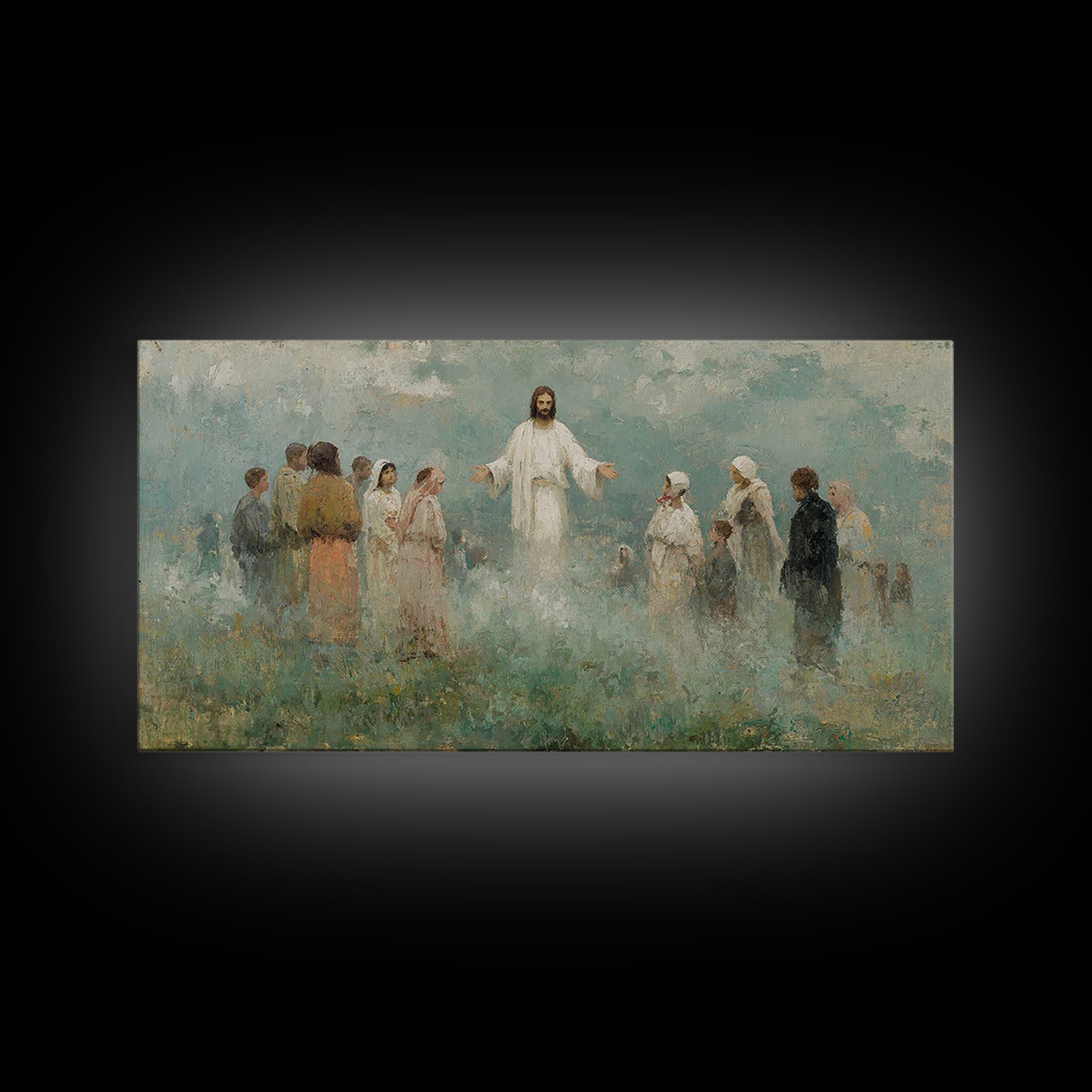 Holy Communion – Framed Canvas Print – Christian Art Print – Christian Wall Art – Jesus Canvas Art – Christian Art Gift – Large Christian P