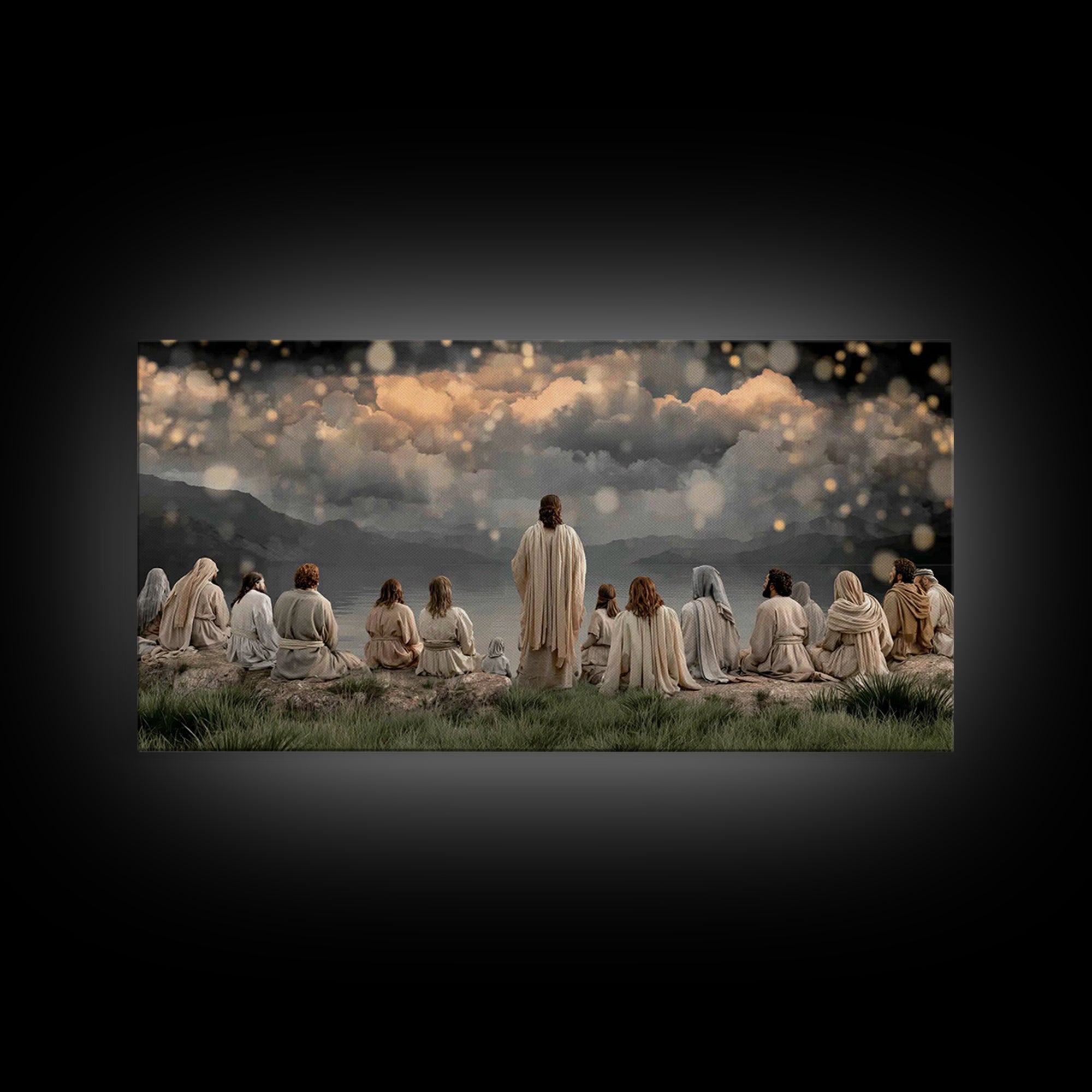 Dawn Of Mercy – Framed Canvas Print – Christian Wall Art – Jesus Painting – Christian Art Canvas – Christian Christmas Art – Christian Deco