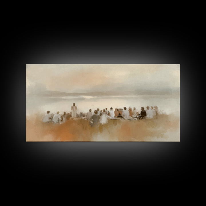 Fields Of Blessing – Framed Canvas Print – Christian Art Print – Christian Wall Art – Jesus Painting – Vintage Christian Art – Christian Ch