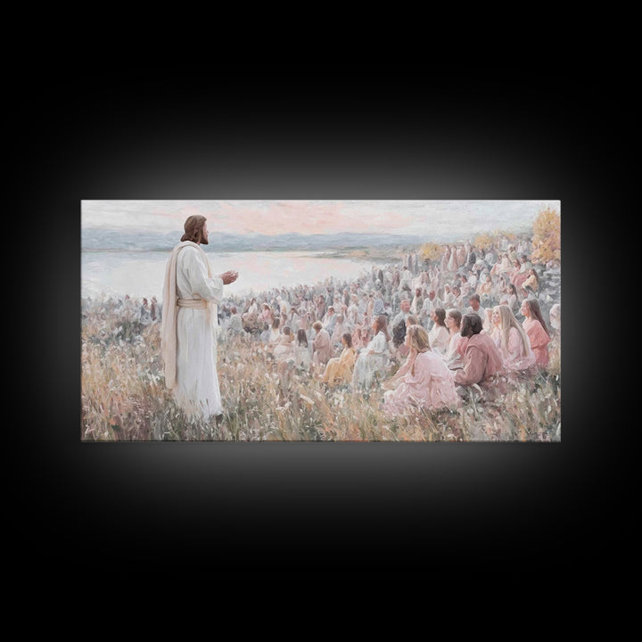 Gathering Of Hope – Framed Canvas Print – Christian Art Canvas – Jesus Painting – Christian Wall Art – Christian Gift Ideas – Christian Chr