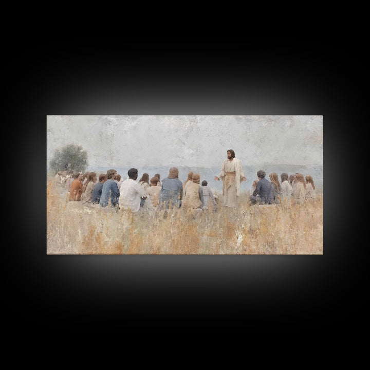 Quiet Revelation – Framed Canvas Print – Christian Art Canvas – Jesus Painting – Moody Christian Art – Christian Wall Art – Christian Chris