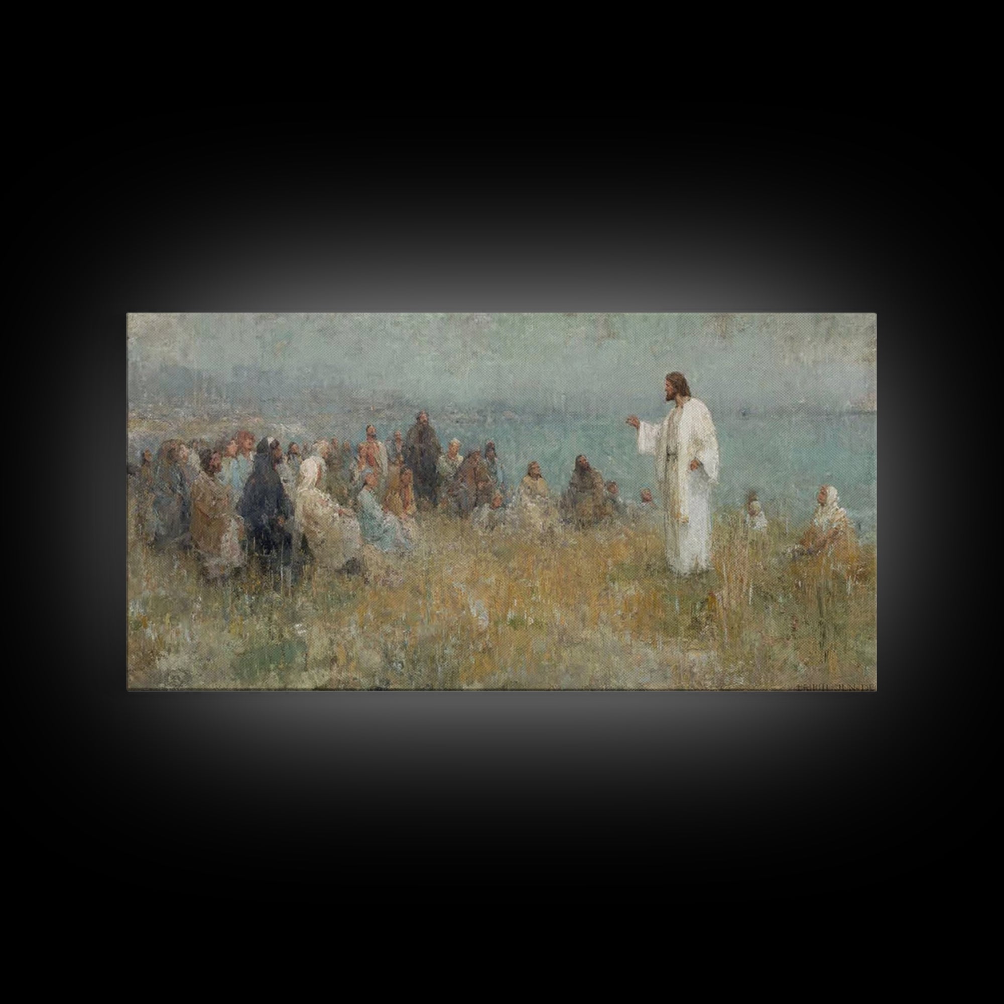 Horizon Of Grace – Framed Canvas Print – Christian Wall Art – Christian Art Work – Jesus Painting – Large Christian Art – Christian Christm