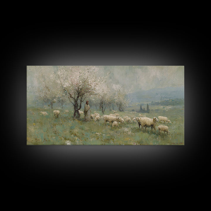 Valley Of Guidance – Framed Canvas Print – Christian Wall Art – Christian Art Canvas – Jesus Painting – Vintage Christian Art – Christian D