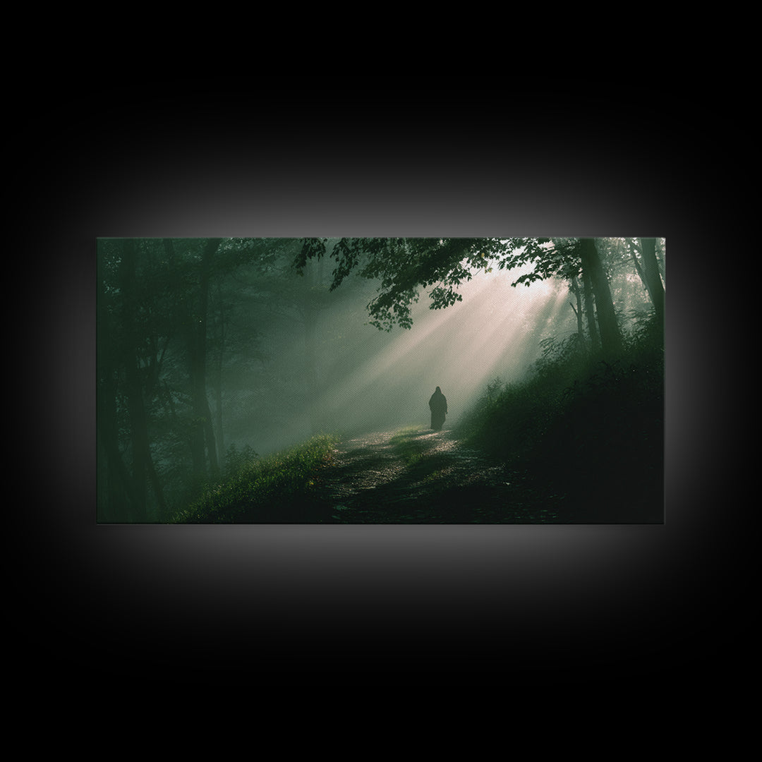 Path Of Mercy – Framed Canvas Print – Christian Art Canvas – Moody Christian Art – Jesus Painting – Christian Wall Art – Christian Gift Ide