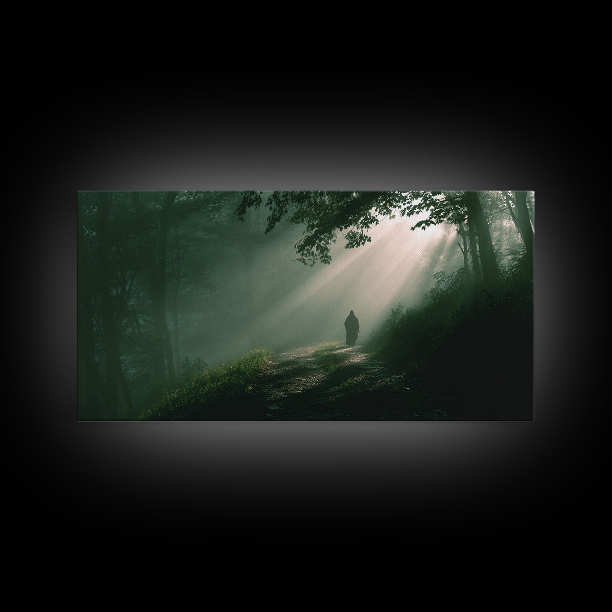 Path Of Mercy – Framed Canvas Print – Christian Art Canvas – Moody Christian Art – Jesus Painting – Christian Wall Art – Christian Gift Ide