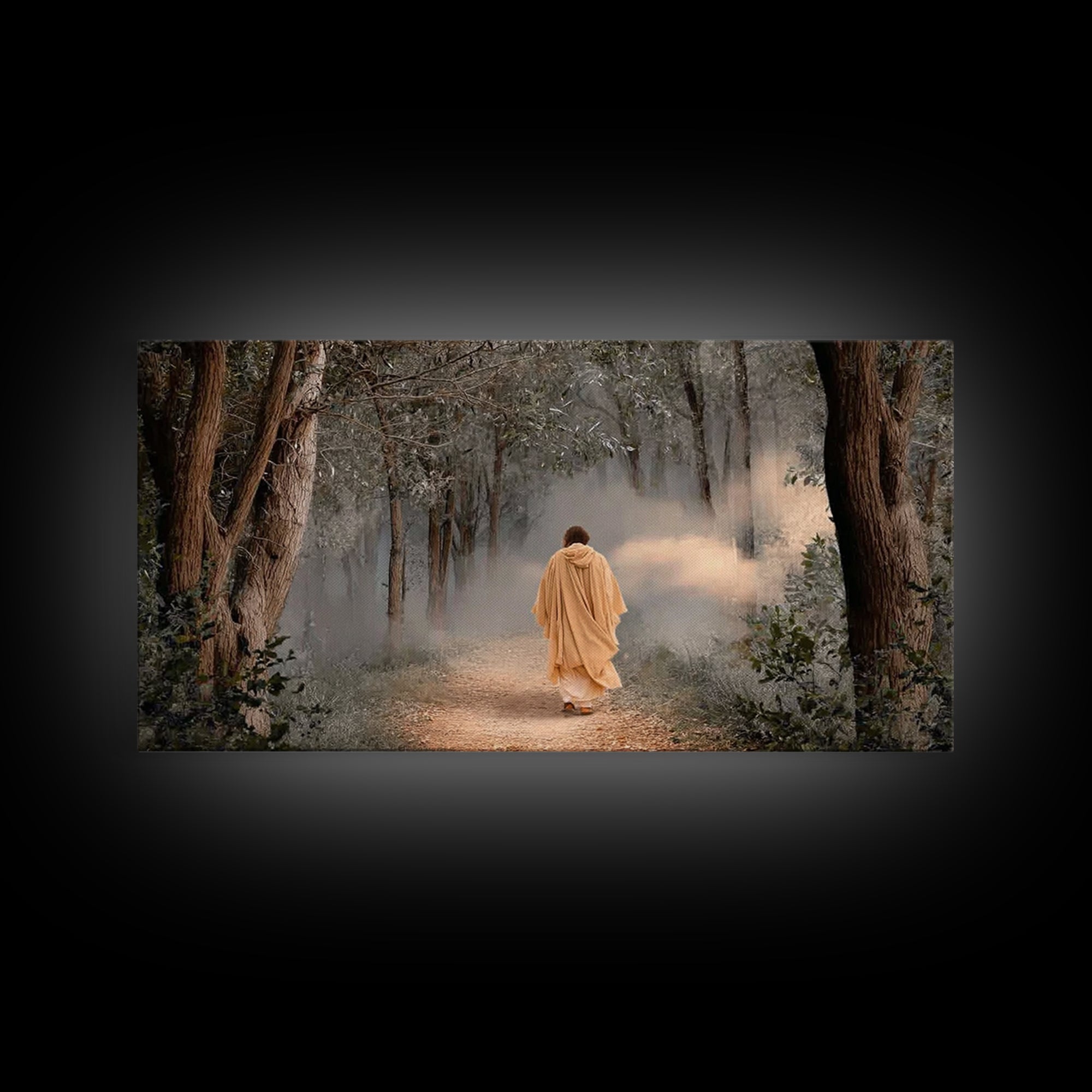 Walk Of Grace – Framed Canvas Print – Christian Wall Art – Christian Art Work – Jesus Painting – Modern Christian Art – Christian Decoratio