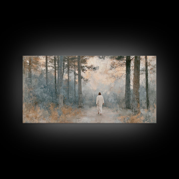 Forest Of Peace – Framed Canvas Print – Christian Art Canvas – Christian Wall Art – Jesus Painting – Subtle Christian Art – Christian Art G