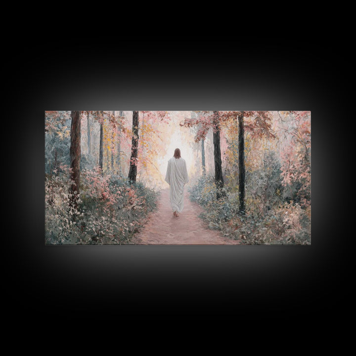 Autumn Journey – Framed Canvas Print – Christian Art Canvas – Christian Painting – Jesus Painting – Christian Wall Art – Modern Christian A