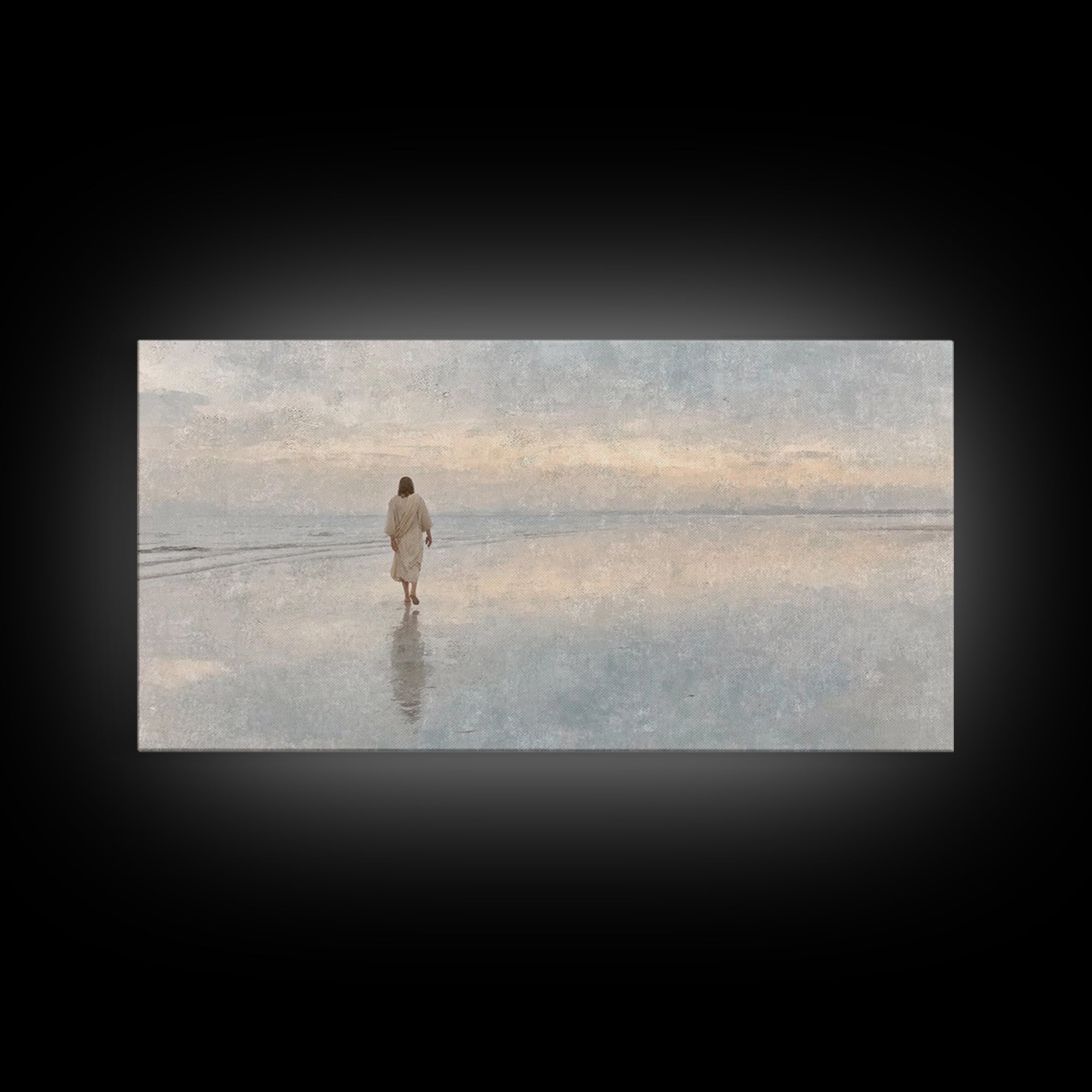 Dawn Of Mercy – Framed Canvas Print – Christian Wall Art – Jesus Painting – Christian Art Canvas – Christian Christmas Art – Christian Gift