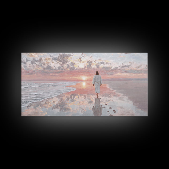 Path Of Grace – Framed Canvas Print – Christian Art Canvas – Jesus Painting – Christian Wall Art – Christmas Art Prints – Christian Decorat
