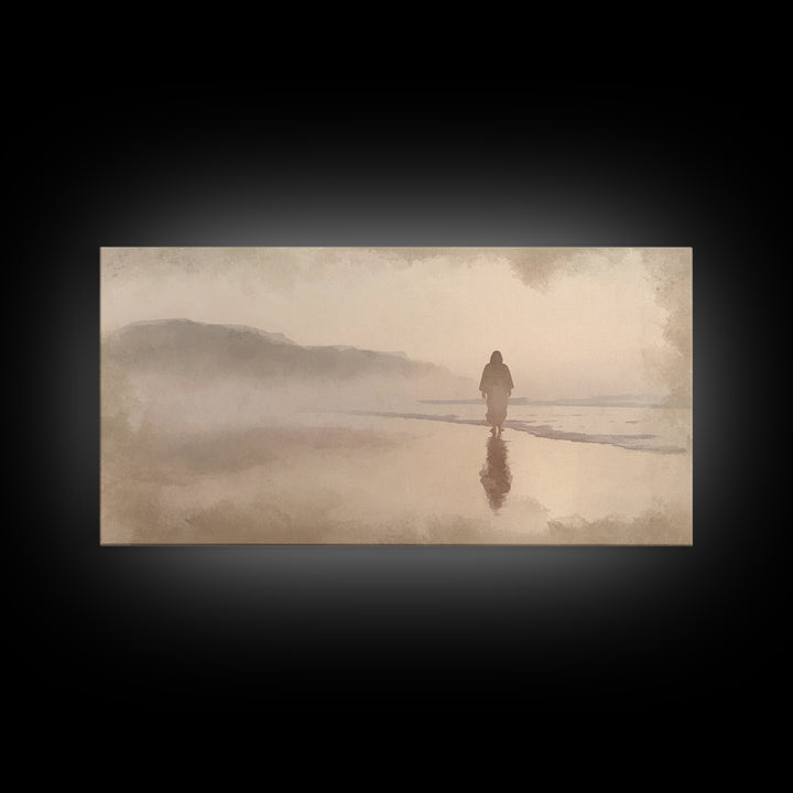 Calm Redeemer – Framed Canvas Print – Christian Art Canvas – Christian Wall Art – Jesus Painting – Christian Christmas Art – Moody Christia
