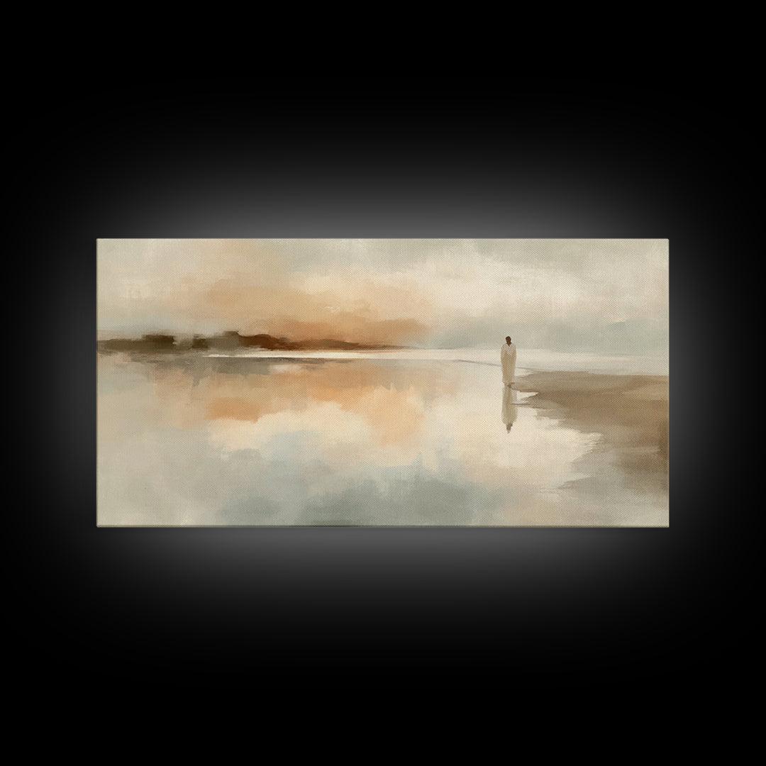 Misty Covenant – Framed Canvas Print – Christian Art – Jesus Painting – Christian Wall Art – Christian Art Canvas – Subtle Christian Art
