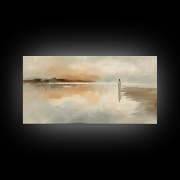 Misty Covenant – Framed Canvas Print – Christian Art – Jesus Painting – Christian Wall Art – Christian Art Canvas – Subtle Christian Art