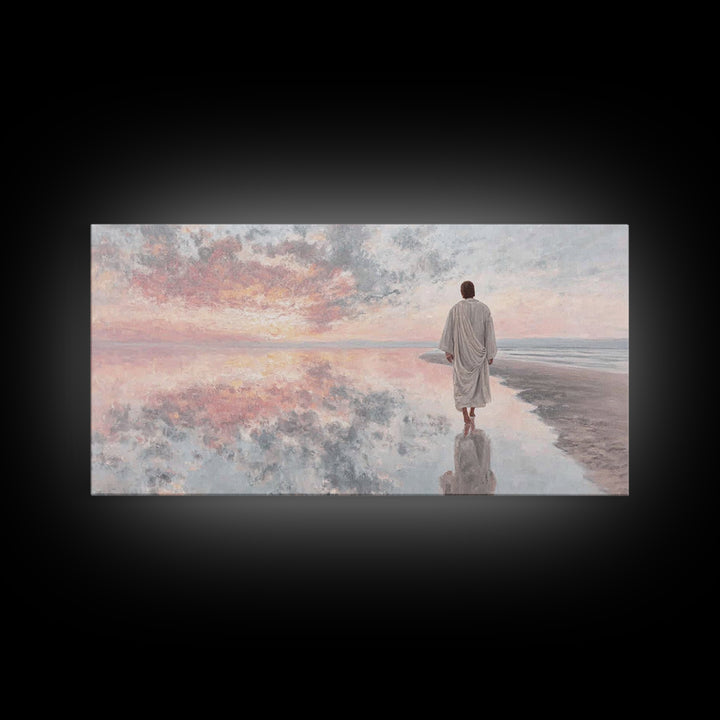 River Of Light – Framed Canvas Print – Christian Wall Art – Christian Art Canvas – Large Christian Art – Jesus Painting – Christmas Art