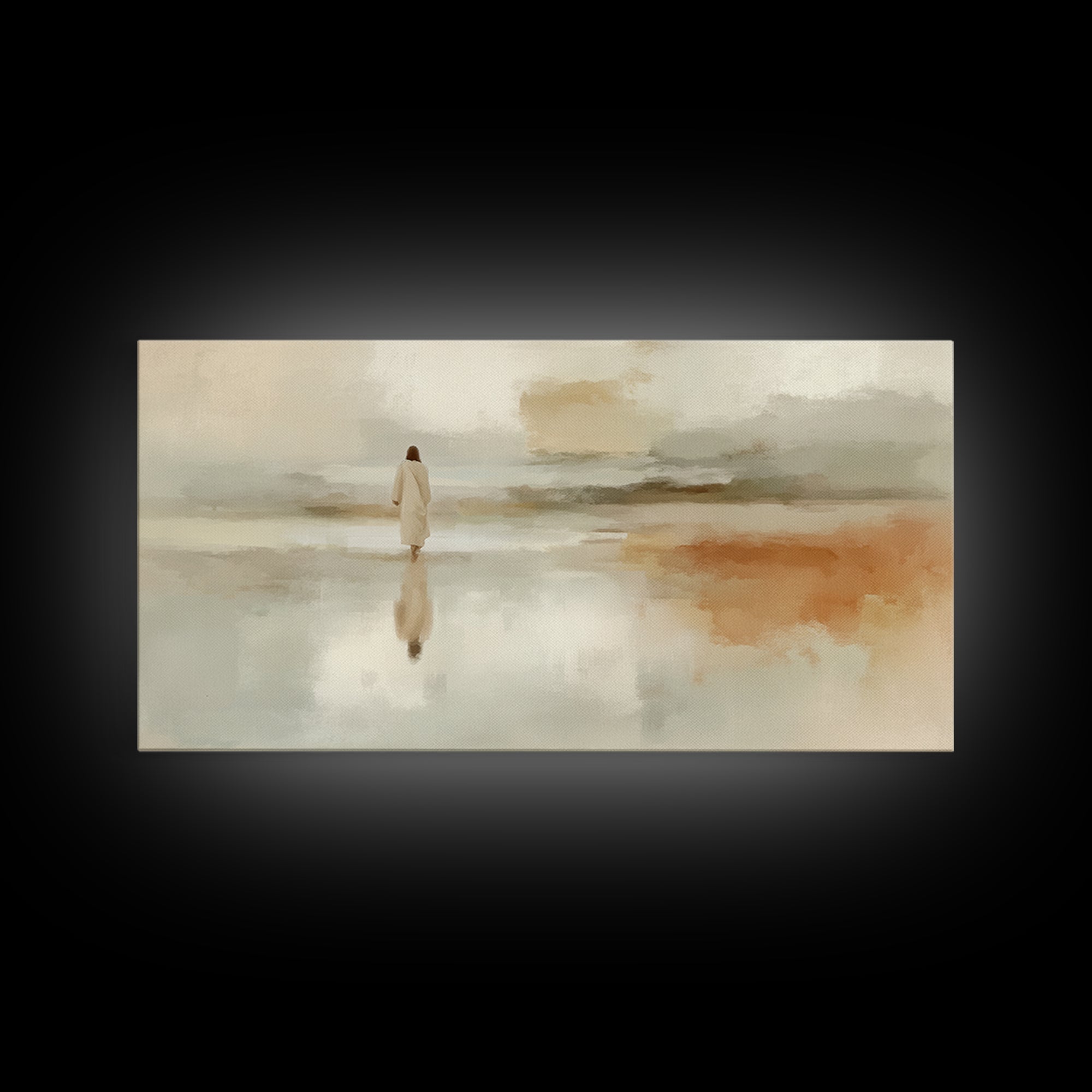Deserted Grace – Framed Canvas Print – Christian Art Canvas – Subtle Christian Art – Christian Wall Art – Jesus Painting – Christian Art Gi