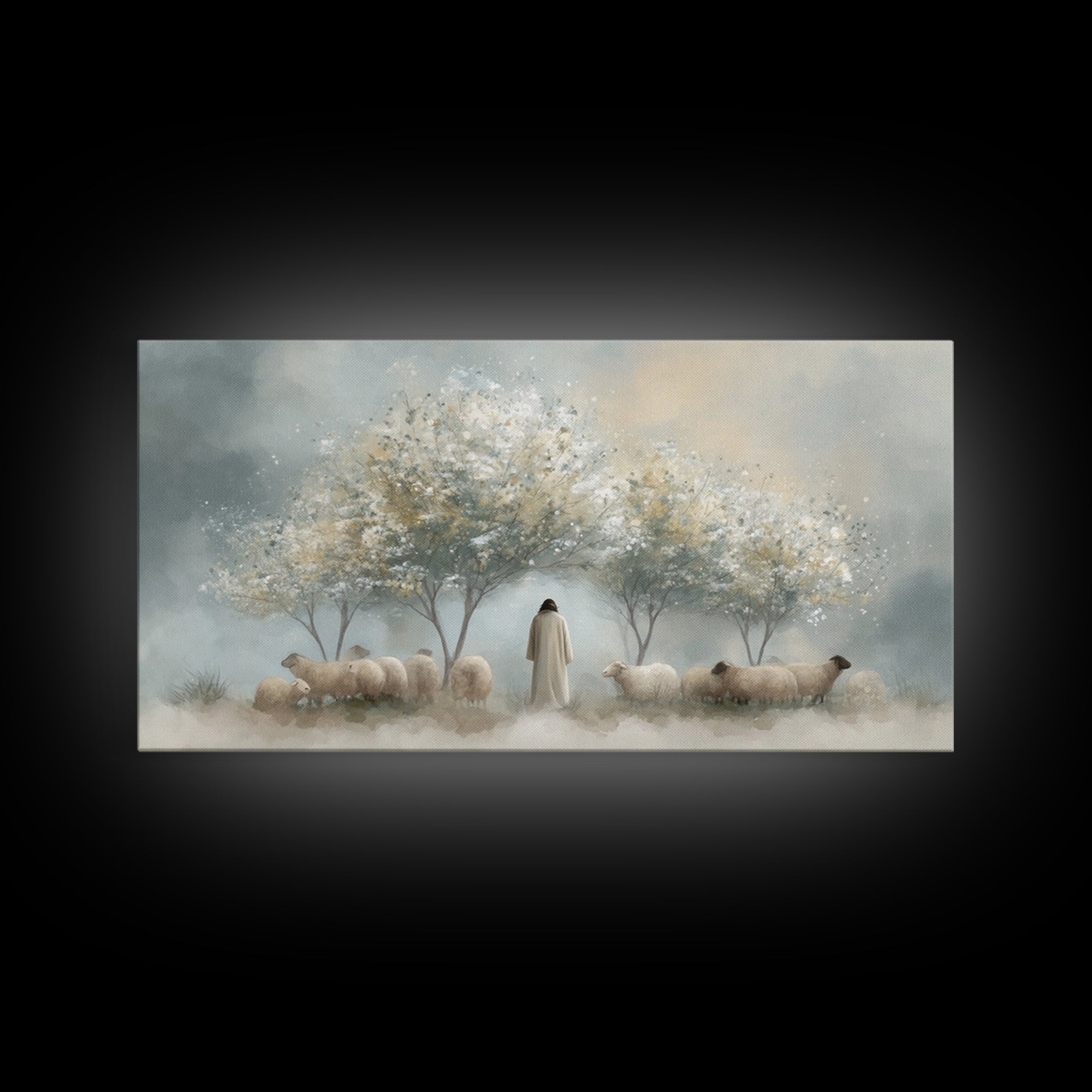 Blossom Keep – Framed Canvas Print – Christian Art Print – Christian Art Canvas – Christian Wall Art – Jesus Painting – Modern Christian Pa