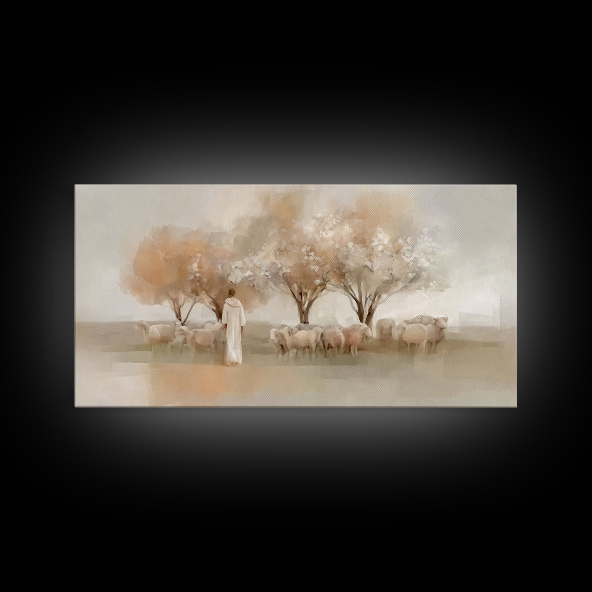 Pasture Bloom – Framed Canvas Print – Christian Wall Art – Christian Art Canvas – Christian Painting – Subtle Christian Paintings – Christi