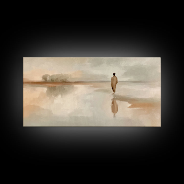 Gentle Spirit Trail | Framed Canvas Print | Christian Art Canvas | Christian Wall Art | Jesus Painting | Christian Gift Ideas | Christmas A
