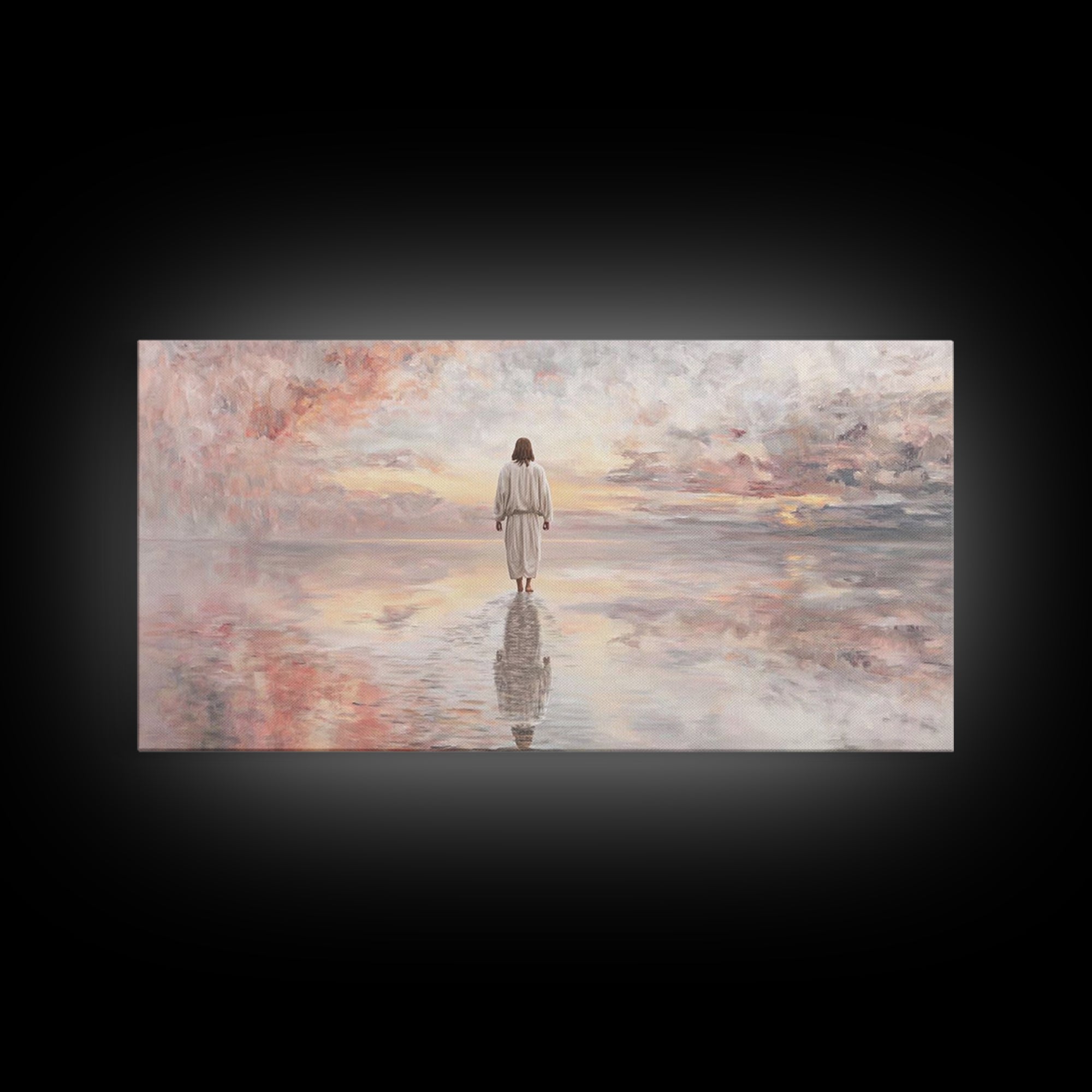 Pathway Of Hope – Framed Canvas Print – Jesus Painting – Christian Wall Art – Christian Christmas Art – Christian Art Canvas – Christmas Ar