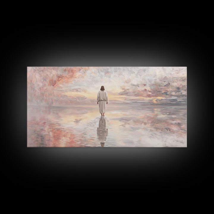 Pathway Of Hope – Framed Canvas Print – Jesus Painting – Christian Wall Art – Christian Christmas Art – Christian Art Canvas – Christmas Ar