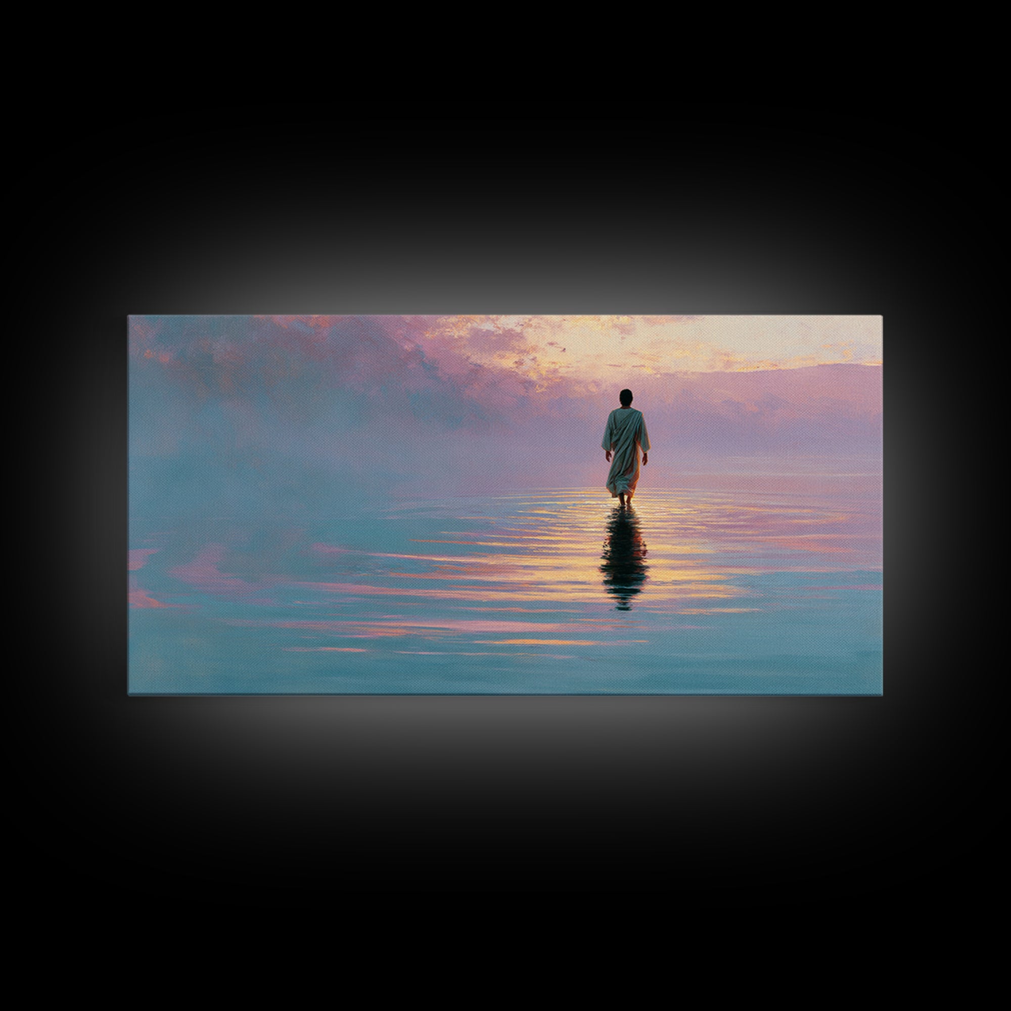 Fields Of Grace – Framed Canvas Print – Christian Wall Art – Christmas Art – Christian Art Canvas – Christian Christmas Art – Jesus Paintin