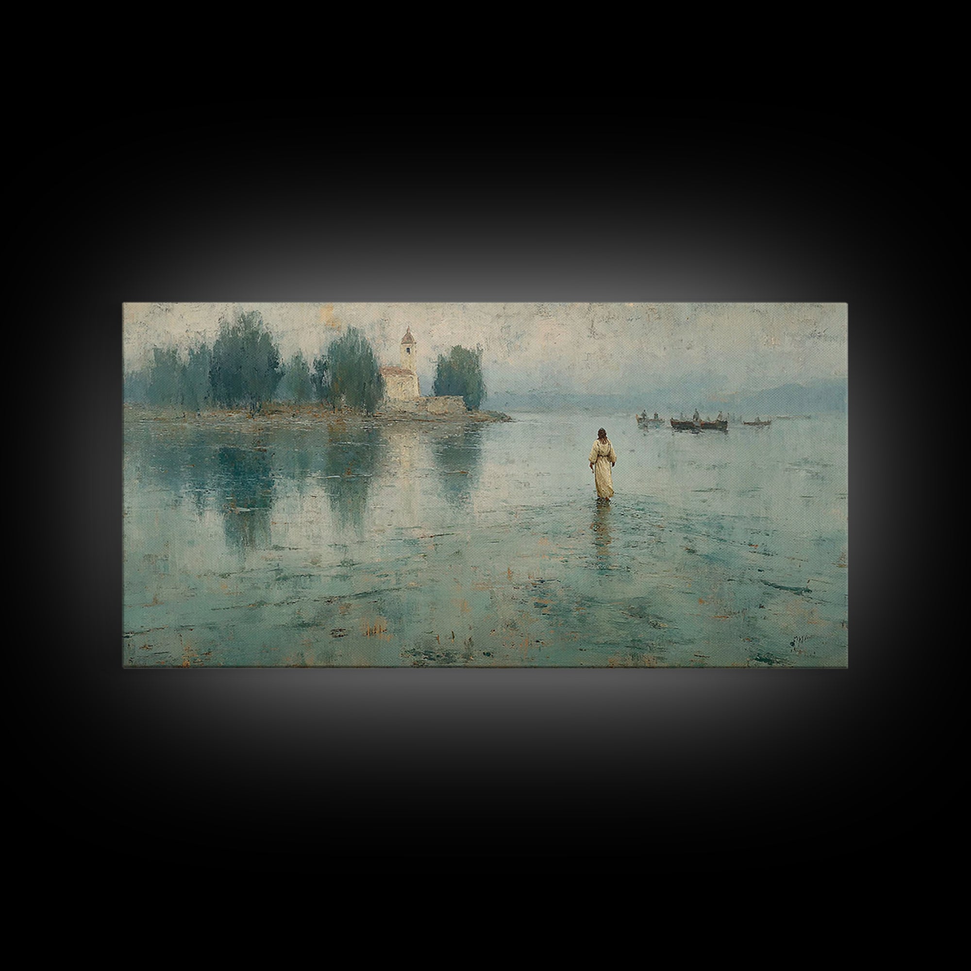 Sky Of Promise – Framed Canvas Print – Christian Christmas Art – Christian Wall Art – Christian Art Canvas – Jesus Painting – Christmas Art