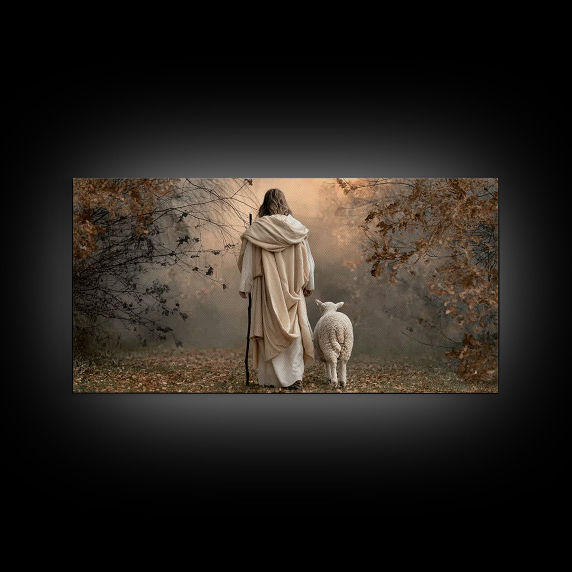 Path Of Peace – Framed Canvas Print – Christian Art Canvas – Christian Gift – Jesus Art Print – Christian Christmas Art – Christian Decor