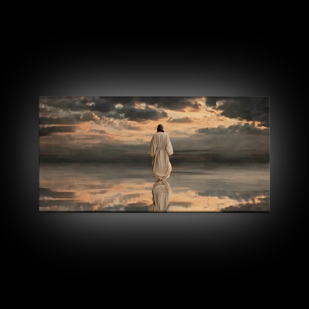 Desert Light – Framed Canvas Print – Christian Wall Art – Jesus Painting – Christian Art Canvas – Christmas Art – Holiday Art – Art