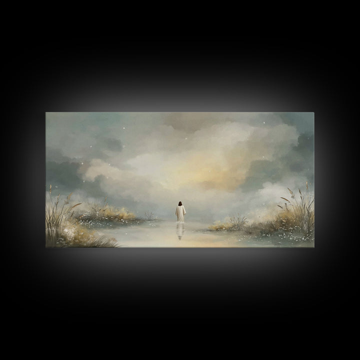 Heavenly Path | Framed Canvas Print | Christian Wall Art | Jesus Painting | Christmas Art | Christian Decor | Large Christian Art | Faith A