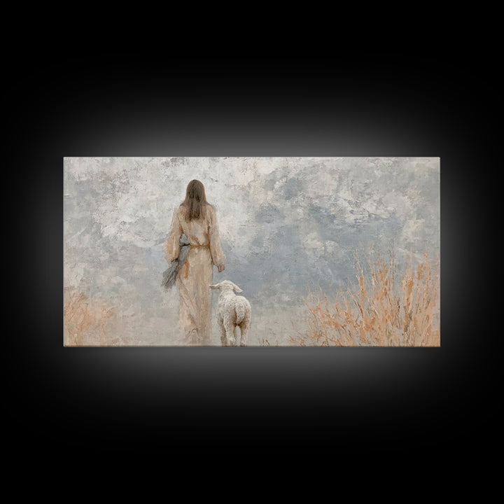 Shepherd's Road | Framed Canvas Print | Christian Art | Jesus Canvas Art | Christmas Wall Art | Christian Painting | Holiday Art
