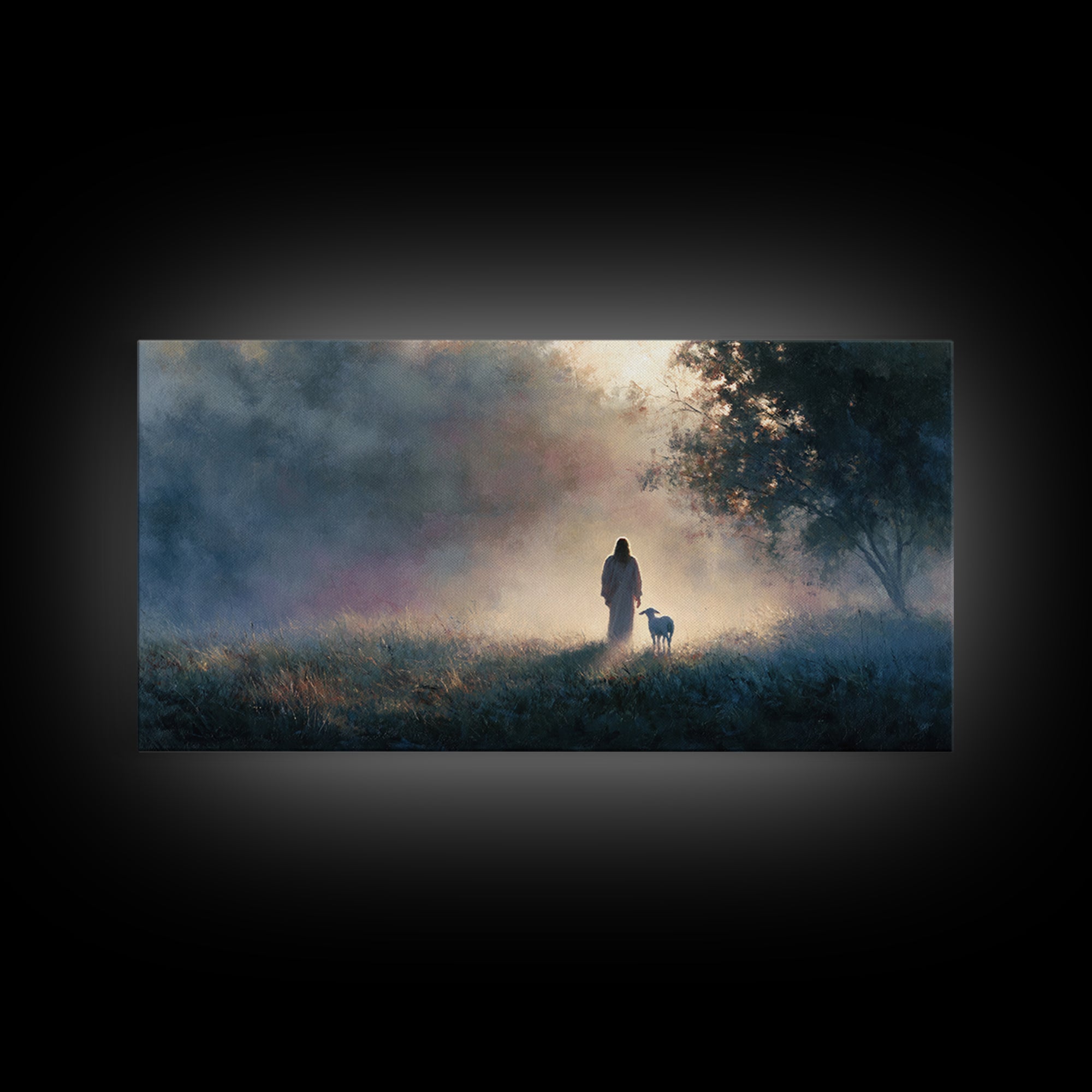 Dawn Of Grace | Framed Canvas Print | Christian Art | Christian Wall Art | Jesus Painting | Christian Christmas Art | Christian Canvas Art