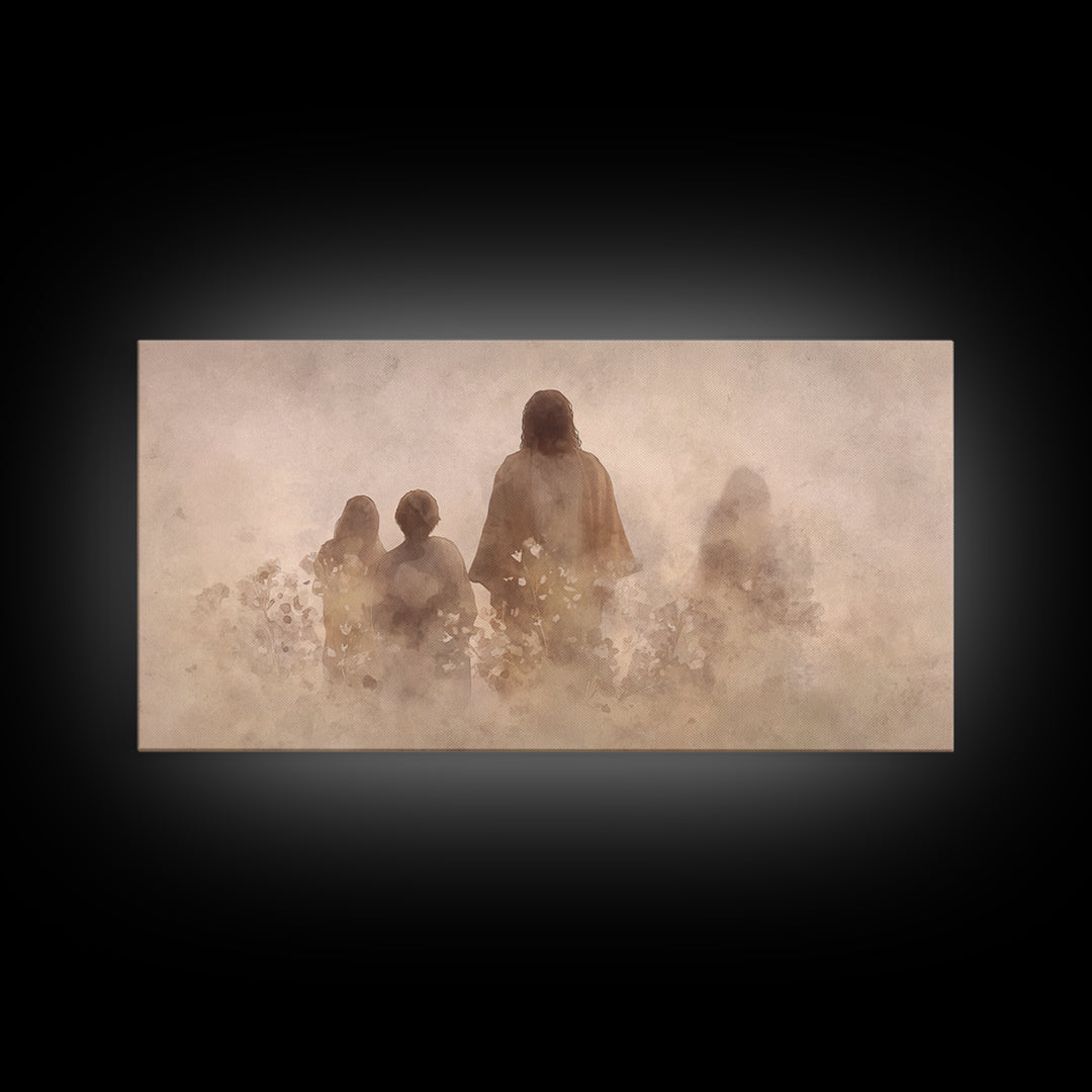 Silent Meadow Light – Framed Canvas Print – Christian Wall Art – Christian Art Canvas – Jesus Painting – Christmas Wall Art – Christian Gif